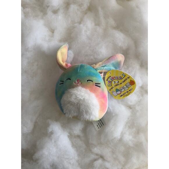 Squishmallows Easter Squad Candy 4.5" Bunny - Rainbow Tie Dye (2021) NWT - Picture 1 of 4